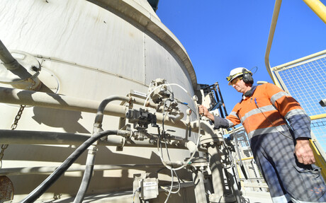 Kaeser Compressors reference project: Compressed air is an essential utility required throughout the cement manufacturing process. Pictured water spray nozzles