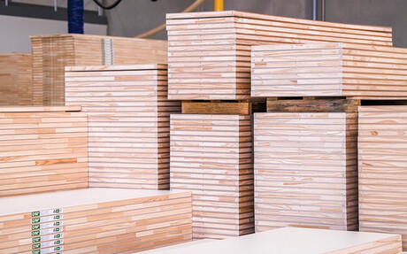 Doors being manufactured at Hume Doors in Sydney