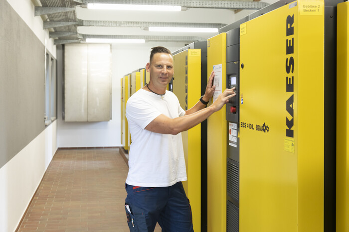 Six EBS rotary screw blowers from KAESER KOMPRESSOREN.