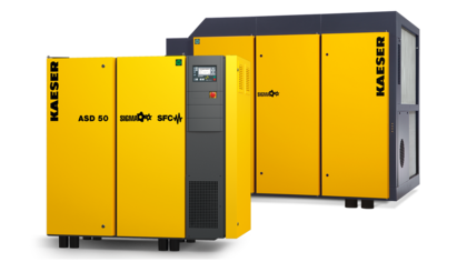 Fluid-injected rotary screw compressors with 1:1 direct drive