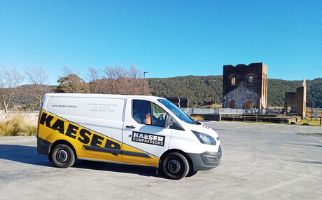 KAESER AIR everywhere - here near the remnants of Lithgow Blast Furnace, NSW